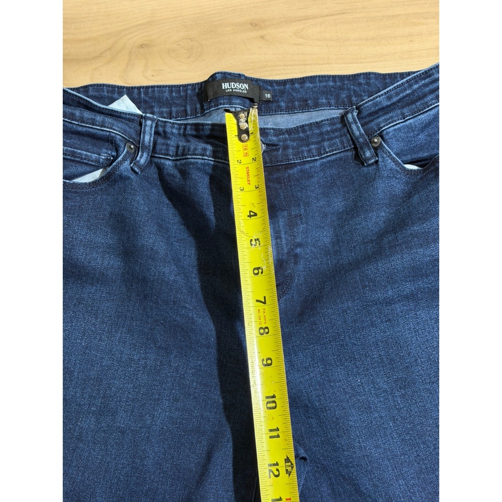 Hudson Jeans Wide Leg Women 16 Blue Denim Stretch High Rise Casual - Picture 6 of 12